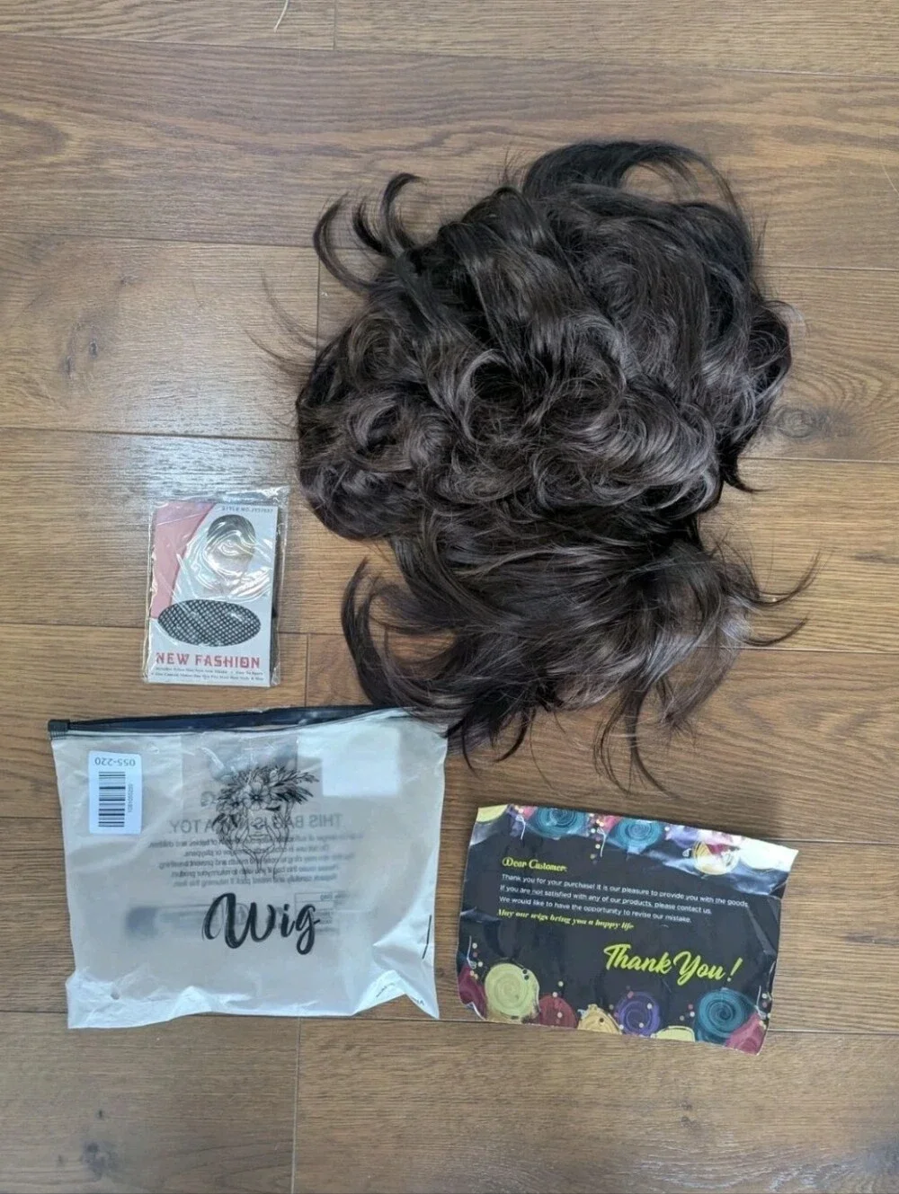 Brunette Mullet Synthetic Wig For Women NWT Adjustable Cap Costume Cosplay